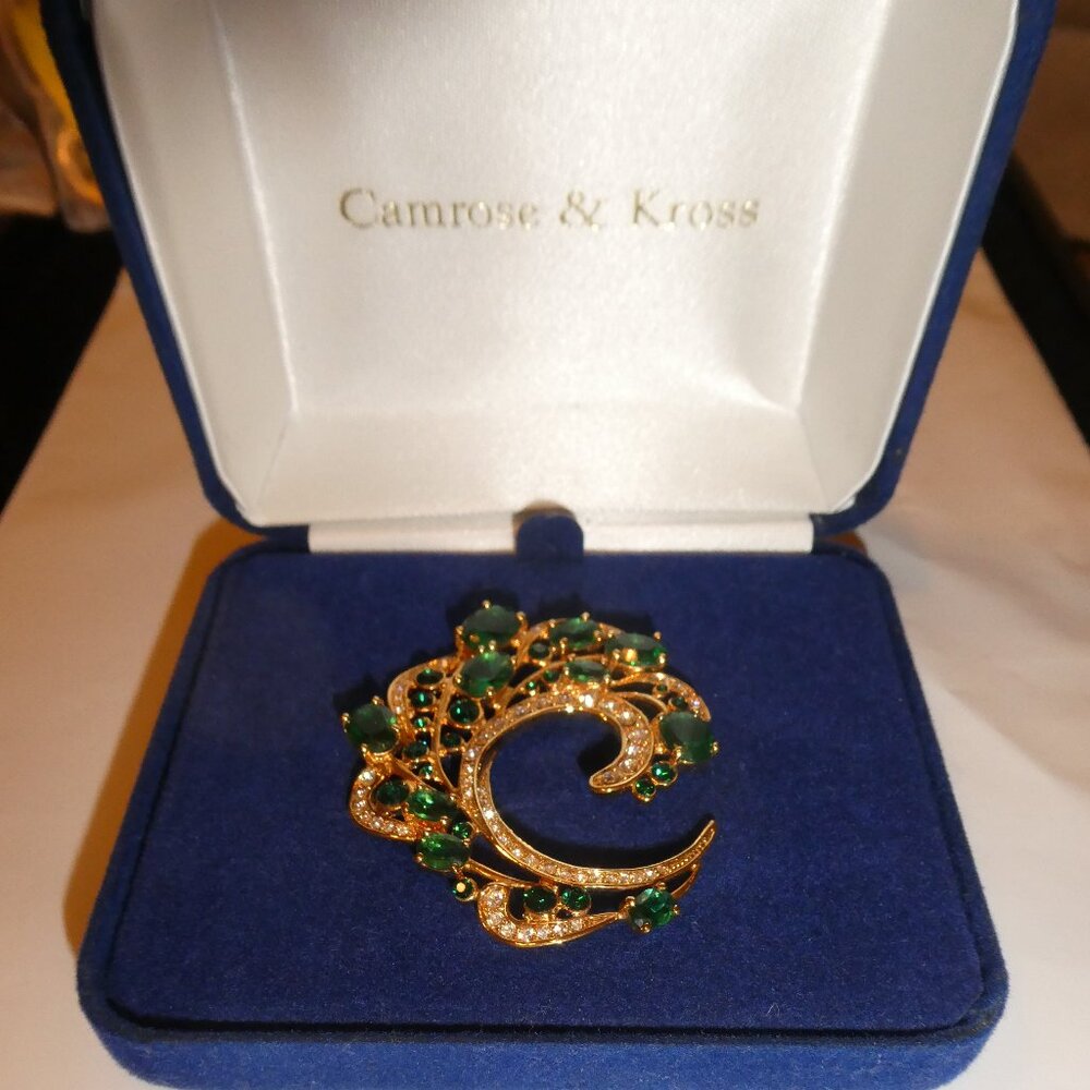 Jackie Kennedy Camrose & Kross Vintage Rhinestone Brooch